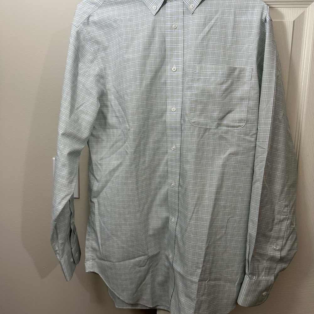 Jos. A. Bank Gray Plaid Dress Shirt